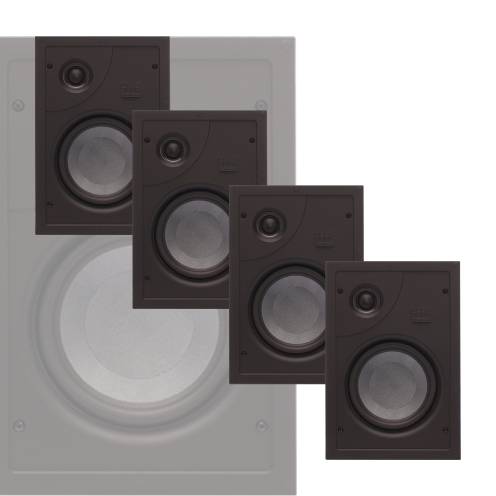 6.5" 2-way In-Wall Speaker Master Pack (4 Units)